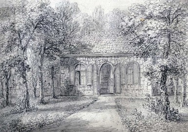 Kůrový domek vedle Letní jízdárny – kolem 1800 (ČD 1)