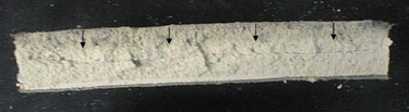 Obrzek 2 – kalcinovan plocha zobrazen v ezu sdrokartonov stn vystaven tepeln expozici [2]