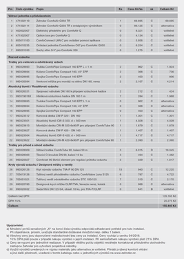 Obr. 3: Vpis materilu s cenami