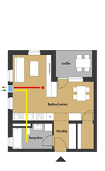 Apartmn, sociln bydlen nebo hotelov pokoj do 50 m2