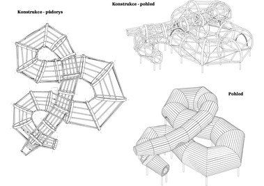 Zmije – 3D konstrukn een a skica – Hern krajina Pecka