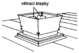 Obr. 5. Odvtrvac hlavice s uzavratelnmi klapkami a axilnm ventiltorem pohnnm elektromotorem