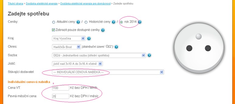 Monost zadn srovnn cen vetn nvrhu cen