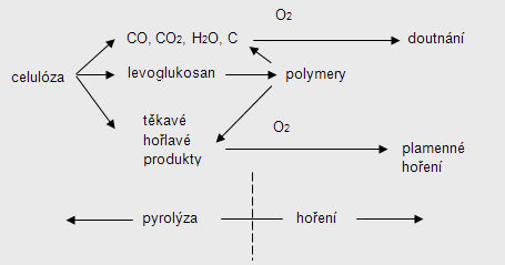 Obrzek 2: Degradan procesy celulzovch materil [2]