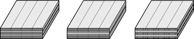 Obr. 1. Dosky s rznymi usporiadanmi vrstvami