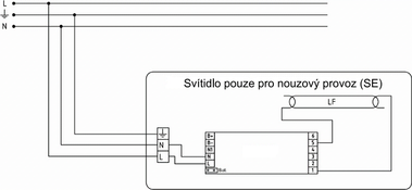 Obrzek 3 Schma zapojen nouzovho svtidla pro nouzov reim