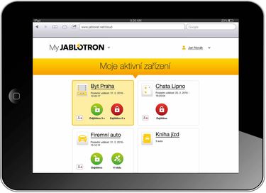 alarm JABLOTRON 100 Myjablotron aplikace