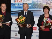 Awards 2016, doc. Ing. Alena Tichá z VUT v Brně , Ph.D., prof. Ing. Petr Hájek, CSc. a doc. Ing. Daniel Macek, Ph.D., oba z Fakulta stavební ČVUT v Praze 