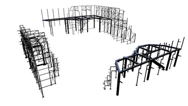 Model ocelov konstrukce v ARCHICADu uren pro pevod do RFEM5