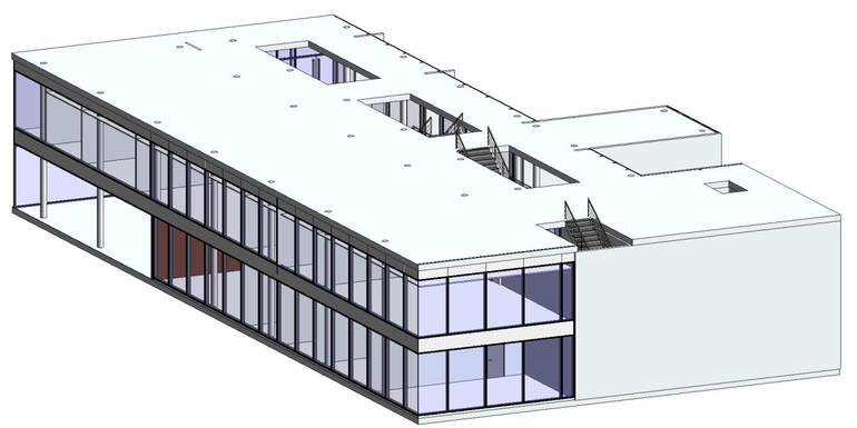 Obr. 2 – 3D model budovy