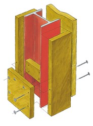 Obr. 2 Mont obklad ISOVER FireProtect® s vyuitm pornch vrut Fire Screw