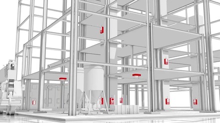 Obr. 2 – Modelov rozmstn jednotek WFAS na stavb