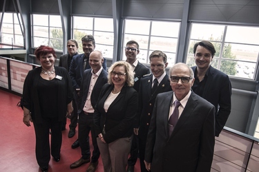 astnci konference Porn bezpenost staveb 2017: Dagmar Kopakov, Petr Hejtmnek, Michal Randa, Ole Herbrand Kleppe, Eva Polatov, Petr Bohuslvek, Martin Podjukl, Petr Kuklk, Ondej Chybk, foto: Eva Neasov