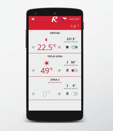 Mobiln aplikace IR Client pro snadn ovldn celho otopnho systmu pomoc inteligentnho regultoru Regulus IR 12.