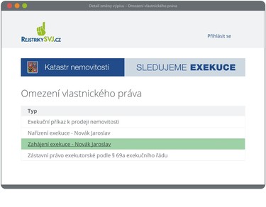 Zmna na vpisu – sledujeme exekuce…