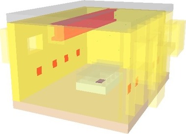 Obr. 7 Model s ocelovm nosnkem