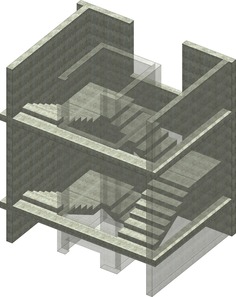 Obr. 4b: Typ prefabrikovaných schodišť pre blok D