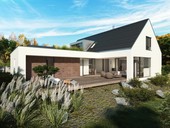 Obr.: e4 dům je navržen tak, aby byl energeticky efektivní, ekologický, ekonomicky výhodný a&nbsp;esteticky přitažlivý.