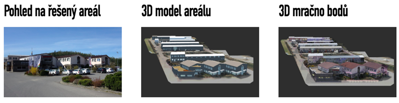 Fáze tvorby BIM modelu areálu stavební firmy z Valašského Meziříčí