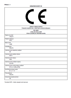 Příloha č. 1 – Označení shody CE