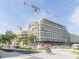 Komplex administrativnch budov RheinPalais Bonner Bogen. typodlan a ptipodlan hybridn devostavba Bonn &#8211; Beulu. Zdroj: James Hardie Europe GmbH