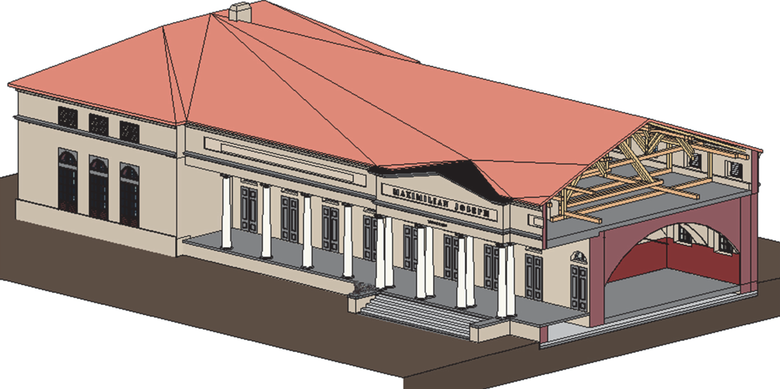 Obrzek 7 – Vsledn 3D model vyhotoven v prosted Autodesk Revit (zdroj: vlastn archiv autora [1])