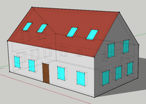 Obr. 1a Geometrie model testovacch objekt: Rodinn dm (dle jen RD)