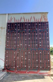 Obr. 8b Pohľad na energeticky multifunkčnú fasádu [Kalús]