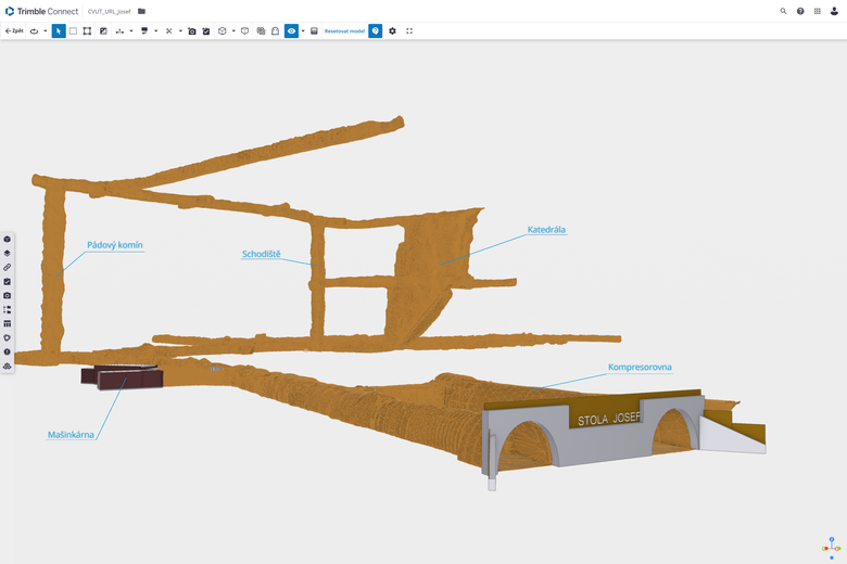 Obrázek 3 – Pohled na štolu