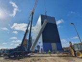 Komín pro novou teplárnu na odpad v Komořanech, foto Metrostav