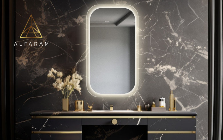 Koupelnové zrcadlo s&nbsp;osvětlením – PAOLO LED. Foto: Alfaram