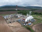 Geotermální vrt Košice z dronu. Zdroj: MND