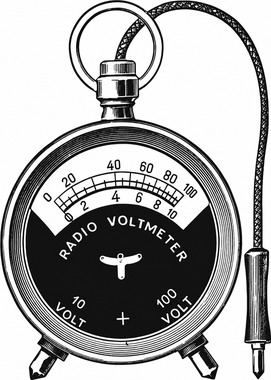 Obr. č. 9: Voltmetr systém Depréz ďArsonval
