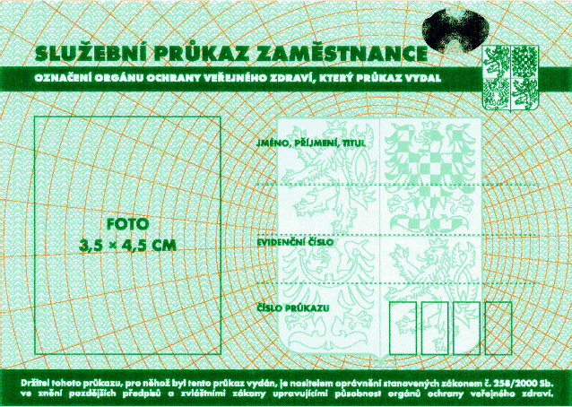 Sluebn prkaz zamstnanc orgn ochrany veejnho zdrav - lcov strana