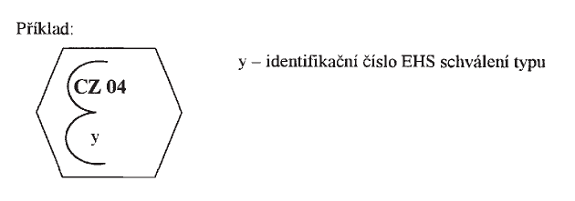 Znaka EHS schvlen typu pro zazen vyjmut z prvotnho oven