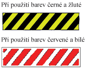 Barevn vyznaen znaky oznaujc riziko stetu osob s pekkami nebo pdu osob - nazen vldy 375/2017 Sb.