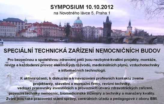 Sympozium Speciln technick zazen nemocninch budov 10.10.2012