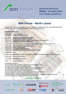 Program Konference BIM-Frum „Revit v praxi“ 24.1.2013 v Praze