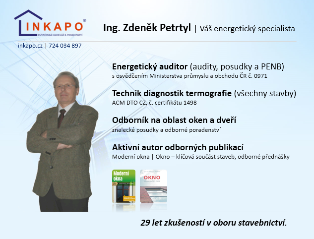 INKAPO - Ing. Zdenk Petrtyl, energetick specialista Energetick certifikace a diagnostika budov energetick nronost budov posudky PENB
