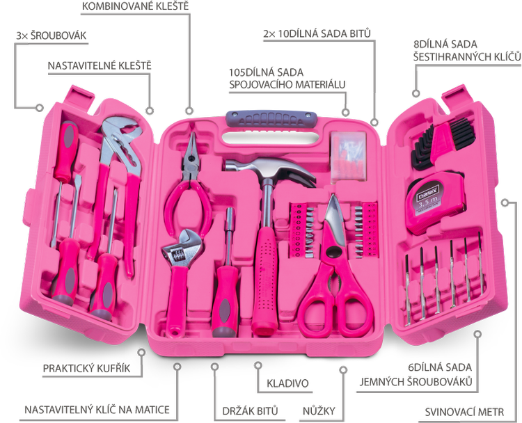 sada nářadí LADY TOOL KIT od Narexu