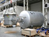 Armatura velikosti DN 1400 mm s pipojenm tlumiem odfuku o prmru 2500 mm