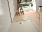 Sprchov vaniky UltraFlat S s matnm vzhledem otesanho kamene dodaj koupeln modern mrnc
