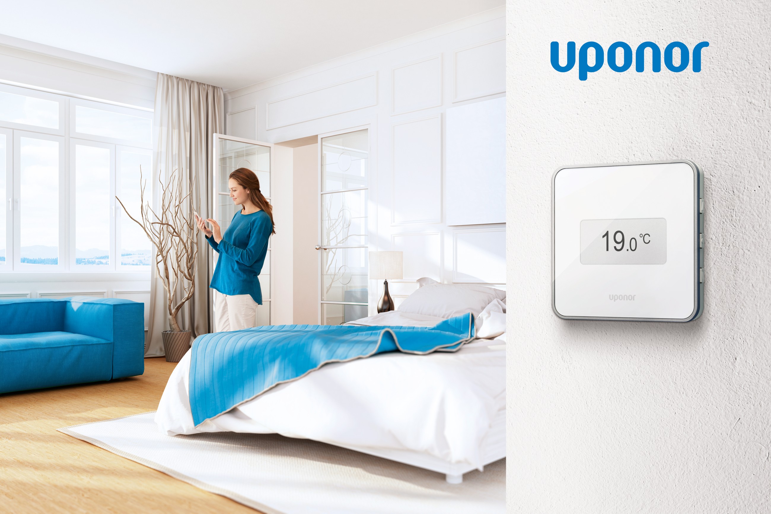 цифровой программируемый термостат с сенсорным экраном tlvt1. отопление в частном доме.